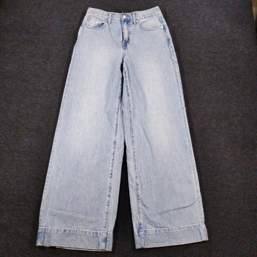 Madewell Superwide-Leg Jeans Women 26 Light Wash Denim High Rise Retro Wide Leg